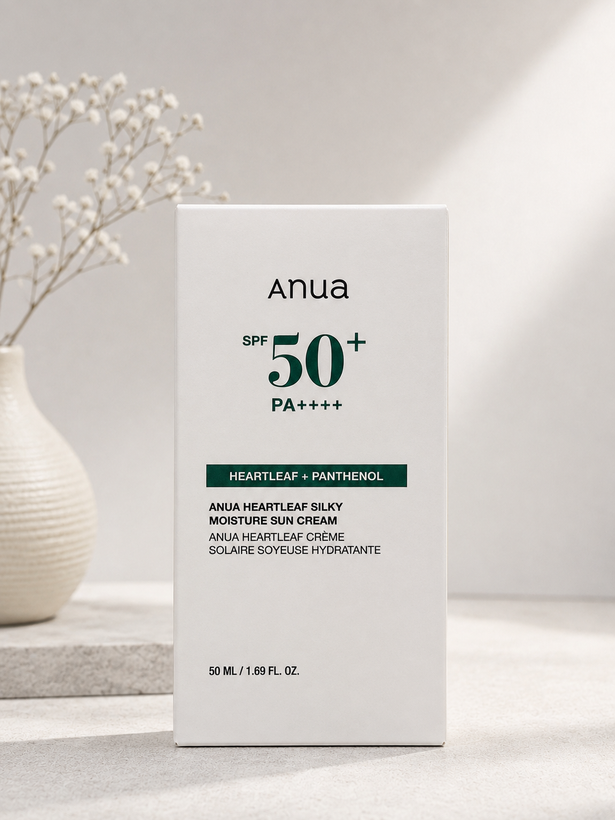 کرم ضد آفتاب آبرسان و ابریشمی هارت لیف آنوا SPF50+ PA++++ حجم ۵۰ میل